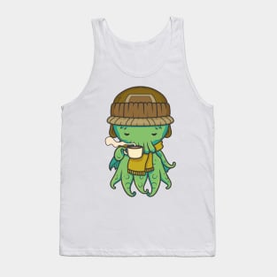 Cute Cthulhu with Hot Chocolate Tank Top